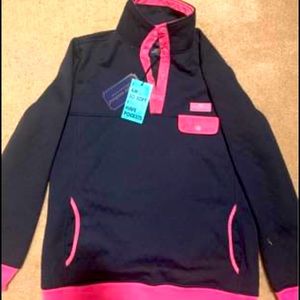 Simply Southern navy and pink pullover
